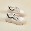 Zapatos de Verano para Mujer, Tenis Blancos de Malla, Nuevo Estilo Coreano Ins Transpirables con Plataforma, Tenis Deportivos Casuales para Estudiantes Mujeres, Zapatos de Moda