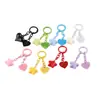 Cadena de Anillas de Primavera Colorida con Colgantes de Pentagrama y Corazón Accesorios de Cadena para Colgar Llaveros DIY Material de Cuentas