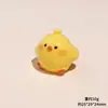 Pollito Amarillo Tridimensional Jardinería DIY Muñeca Decorativa de Resina DIY Adornos Decorativos para Coche Escritorio Colgante para Llavero