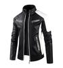 Comercio exterior en stock nuevo 2024 primavera rock ropa de cuero para hombre moda ajuste urbano cuello mao casual ropa de moda de cuero PU