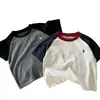 Camiseta infantil de manga corta 100% algodón 2026 nueva versátil moda simple elegante top para niños y niñas, bebés y niños pequeños, verano