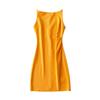 YPFF Primavera Novo Estilo Europeu e Americano Spice Girl Vestido Liso Plissado Ombro a Ombro Sexy Alça Fina Saia no Quadril Feminino