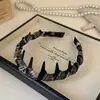 Diadema de Punto con Dientes Antideslizante para Otoño e Invierno para Mujer, Diadema de Moda con Corona Alta, Accesorio para el Cabello a la Moda