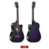 Fábricas de guitarras folk, venta al por mayor, guitarra acústica de 38 pulgadas, guitarra de práctica para principiantes.