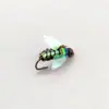 BLF451 Mosca Verde Cebo Biónico Luya Pesca con Mosca Anzuelo de Mosca Señuelo Falso Raya Blanca Boca de Gallo Equipo de Pesca para Exteriores