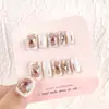 Livro Vermelho de TikTok Explosões Patch de Unha Arte de Unha Fototerapia Usando Peças de Unha Dez Peças de Código-dividing Boutique Unha de Mão