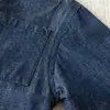 Camisa de Mezclilla Suave para Niños 2026 Primavera y Otoño Nuevo Estilo Top de Bloques de Color para Niños Pequeños Chaqueta Camisa de Bebé de Moda para Niñas