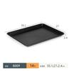Vajilla de melamina A5 plato para olla caliente negro creativo plato para barbacoa barbacoa imitación porcelana plato rectangular para carne tazón comercial