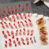 Pegatinas para Uñas Estilo Chino Pez Dorado Fuegos Artificiales 5D Repujado Tridimensional Auspicioso Rojo Carpa DIY Pegatinas de Arte para Uñas Modelo Sl