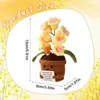 Acabado transfronteiriço PositiveFlower crochê à mão lírio-do-vale planta em vaso de lã cinto cartão de encorajamento ornamentos presente