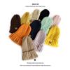 Gorro de punto con bordado de oso para niños, gorro de lana cálido de color liso, sencillo y bonito, para bebés y hombres, a la moda, para niños y niñas