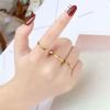 Venta al por mayor de fábrica tercera generación tres anillos alto sentido no se decolora K oro 18K anillo venta al por mayor titanio acero joya para mano