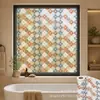 Película de Vidro para Impressão UV Transfronteiriça Patchwork de Diamantes Coloridos Adesivo Decorativo para Divisória Venda por Atacado