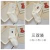 Calcetines de Terciopelo Australiano con Bordado de Lazo para Mujer Otoño e Invierno con Forro Polar Calcetines Gruesos Cálidos para Dormir Calcetines Lindos Suaves Cerosos de Piel para Mujer