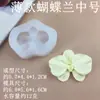 Flor Borboleta com Folha Orquídea Phalaenopsis Única Molde de Silicone Decoração de Bolo Fondant Gesso Cola Aromaterapia para Carro
