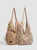 2026 Nuevo Bolso de Paja Tejido Floral Hecho a Mano con Margarita para Mujer, Bolso de Mano/Hombro para Viaje, Vacaciones, Playa