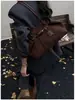 Otoño Invierno 2026 Popular Retro Simple Gamuza Hombro Único Bolso Grande Casual Viaje Cotidiano Gran Capacidad Bolso de Hombro Tote para Mujer