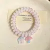 Ins Jelly Sakura Fresco Anillo para el Cabello de Hilo Telefónico Cuerda Dulce Suave Germinante Cuerda para el Cabello Sin Marca de Niña Accesorios para el Cabello de Primavera para Mujeres