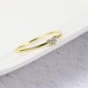Luna Oboro y Estilo Sol Anillo de Boda Simple de Moda en Forma de Corazón para Mujer Chapado en Oro Real con Circonita Accesorios Explosivos Transfronterizos