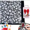 Manta Criativa para Colorir DIY Grafite Desenho em Linha Preto e Branco Manta Pintada à Mão para Lazer em Casa Manta Multifuncional para Soneca Venda por Atacado