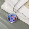 Accesorios de Collar K-Pop de Grupo de Chicas Cazadoras de Brujas Más Vendidos Transfronterizos Collar con Colgante de Piedra del Tiempo Collar de Piedra Preciosa Fábrica al por Mayor