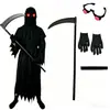 Disfraz Halloween Infantil Cosplay Muerte Luminoso Hoz de la Muerte Disfraz de Vampiro para Disfrazarse Disfraz de Escenario