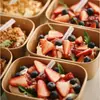 Caja de Almuerzo de Papel Kraft Caja para Pasteles de Almuerzo Caja de Almuerzo para Postres Caja de Almuerzo para Ensalada de Frutas Almuerzo de Sushi Caja de Picnic Resistente a Altas Temperaturas