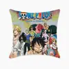 Serie One Piece Dibujos Animados Personajes Luffy Solon Funda de Almohada para el Hogar Animación Imitación Súper Suave Sofá Cómic-Con Almohada