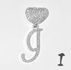 Nuevo aleación hipster 26 letras inglesas diamante colgante de amor diseño original cadena cubana estilo hip hop transfronterizo