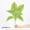 Ventas Directas de Fábrica Plantas Verdes Artificiales de Simulación Hoja de Taro de 8 Cabezas Hoja de Tortuga Pequeño Ramo Pared de Plantas Falsas Decoración de Paisaje Plantas en Maceta