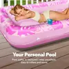 Cama flotante inflable transfronteriza Incheng para piscinas, cama acuática para adultos, bañera de césped, cama reclinable con respaldo, piscina para tomar el sol, bote flotante para exteriores