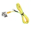 Fio Terra Antiestático Amarelo-Verde com Garra Dupla 1.8M Fio Terra com Garra Dupla Linha Reta Plug Duplo Fio Terra com Garra Dupla
