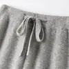 Pantalones Nube Elegantes para Mujer, Otoño/Invierno, 100% Lana Pura Australiana, Pantalones de Punto Largos hasta el Suelo, Cintura Alta, Pantalones de Pierna Ancha Fluidos