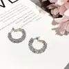 2026 Novo Estilo Brincos Modernos e Elegantes Brincos Versáteis Full Diamond Brincos de Argola Simples Versáteis Presilhas de Orelha Loja de Fábrica