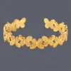 Fornecimento Exclusivo Transfronteiriço de Pulseiras Abertas Irregulares Estilo Europeu e Americano, Aço Inoxidável Galvanizado a Ouro Real 18K, Pulseiras Femininas de Luxo Leve Atacado