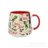 Copo de Água de Cerâmica Fofo Personalizado Presente de Aniversário para Meninas Melhor Amiga Caneca com Tampa Colher Copo de Cerâmica Lembrancinha