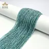 2mm Haoyu Joias Contas Soltas Redondas Facetadas Naturais Contas Azuis Fosforíticas Redondas Facetadas Semi-Acabadas