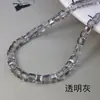 Collar cuadrado trenzado DIY de abalorios hechos a mano Material Cuentas cuadradas de 2-3 mm Cuentas de cristal de vidrio Cuentas sueltas