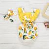 Ins Exportación Transfronteriza Ropa de Niños Verano Bebé Niña Portabebés Estampado Sandía Limón Mono Ropa de Niños
