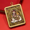 Las Ocho Deidades Guardianas del Amuleto de la Fortuna: Collar con Amuleto Zodiacal Budista Thangka Clásico de Xizang Exquisitamente Pintado a Mano con Caja Gahu y Colgante Deslumbrante
