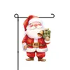 Bandera de Jardín Navideña Transfronteriza Caricatura de Santa Claus Escena de Fiesta Bandera Decorativa Bandera de Atmósfera para Patio Bandera Colorida para Exteriores