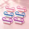 Escova de chifre para limpeza de ferramentas de nail art, escova de chifre para unhas semitransparente, escova pequena, escova de limpeza de nail art atacado