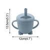 Vaso de Paja de Silicona para Bebé con Tapa, Entrenamiento para Beber Agua Anti-Caída y Anti-Escaldaduras, Vaso para Aprender a Beber para Niños, Punto de Fábrica Transfronterizo