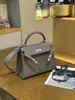 Bolsa de Mano Kelly de Segunda Generación de Alta Gama Nueva Primavera/Verano Elegante de Moda Cruzada para Viajar Patrón de Palma