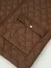 2026 Nuevo Top Casual Holgado de Otoño-Invierno Transfronterizo con Patrón de Diamantes y Cuello Solapa