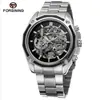 Reloj Mecánico Semiatomático Impermeable de Moda Casual Estilo Europeo y Americano para Hombre Forsining