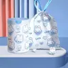 Bolsas de Basura con Cordón con Diseño de Conejito Corazón Azul, Estilo de Conejito de Dibujos Animados Súper Lindo, Bolsas de Basura Grandes Gruesas Portátiles para Cocina del Hogar