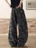 Jeans de trabajo camuflados deconstruidos estilo americano para hombre, nuevos pantalones anchos versátiles de moda 2026, pantalones largos holgados vintage