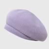 Boina de Verano para Adultos con Gran Circunferencia de Cabeza (56cm-62cm), Sombrero Transpirable de Ala Ancha para Caras Redondas, Boina Calada para Mujer