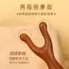 Peine Masajeador de Astas de Sándalo Dorado de Cinco Garras Peine de Cinco Dientes Redondo de Cabeza Ancha para Cuero Cabelludo Peine Universal de Sándalo Espesado para Todo el Cuerpo